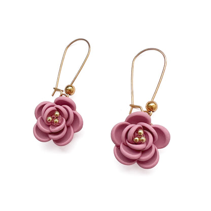 Roseta pequeña colgante-Malva